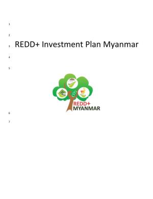 REDD+ Investment Plan Myanmar