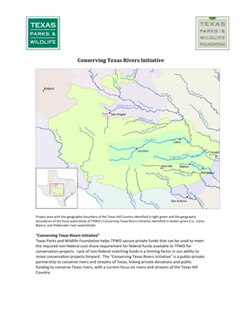 Summary Conserving Texas Rivers Initiative
