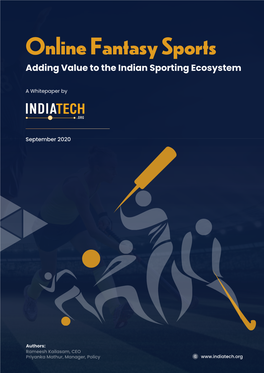 Online Fantasy Sports Adding Value to the Indian Sporting Ecosystem