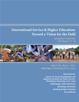 International Service & Higher Education