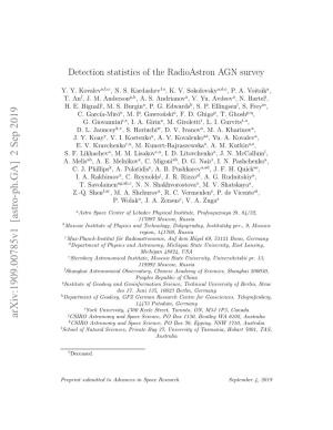 Detection Statistics of the Radioastron AGN Survey