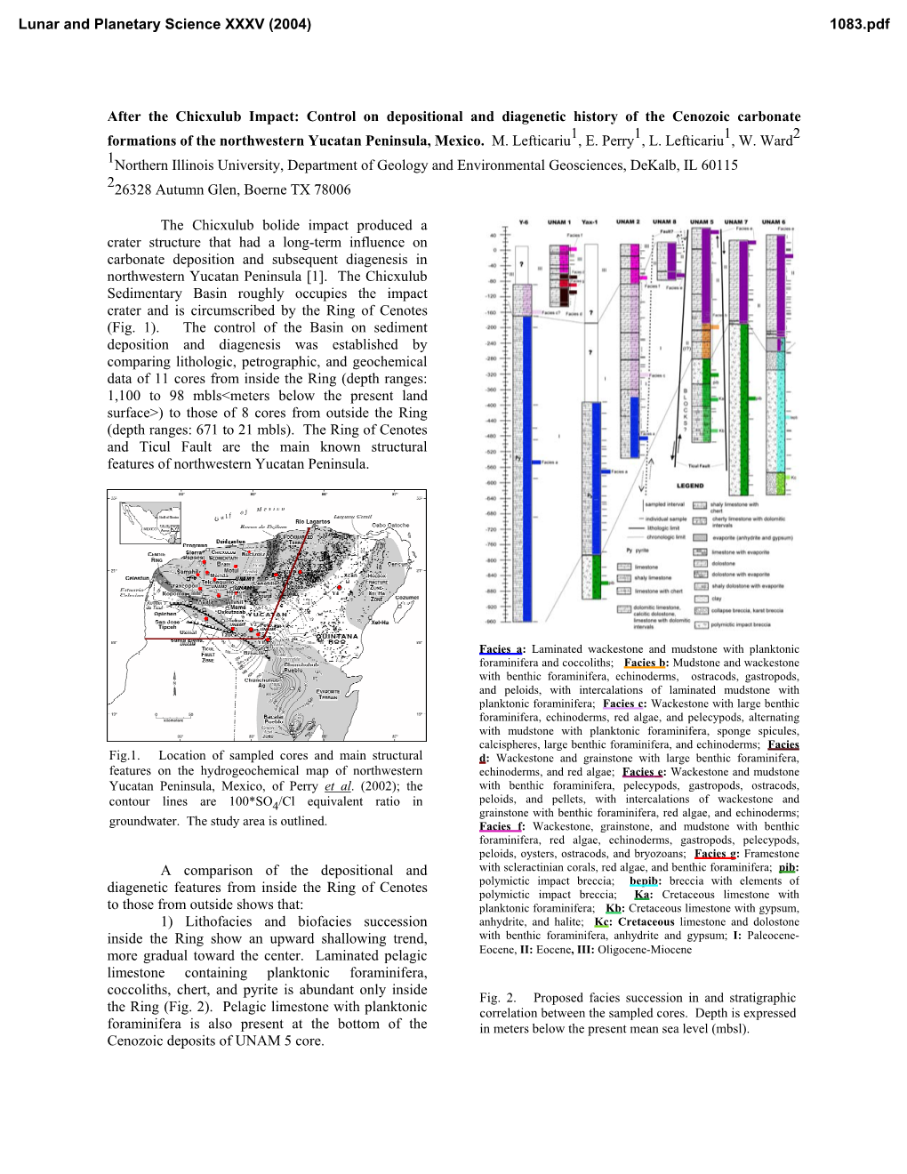 After the Chicxulub Impact: Control on Depositional and Diagenetic History of the Cenozoic Carbonate Formations of the Northwestern Yucatan Peninsula, Mexico