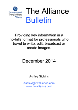 Alliance Bulletin December 2014