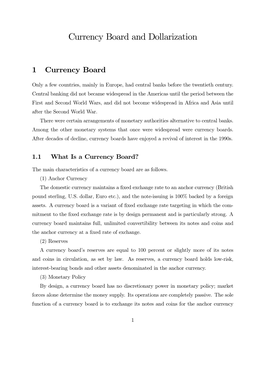 Currency Board and Dollarization