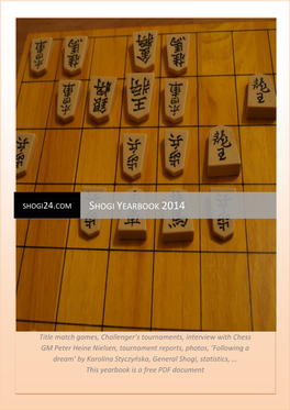 Shogi Yearbook 2014 [Wählen Sie Das Datum Aus]