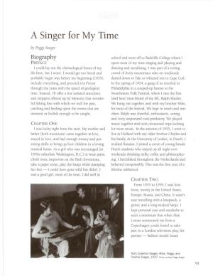A Singer for My Time by Peggy Seeger