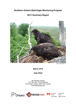 Southern Ontario Bald Eagle Monitoring Program