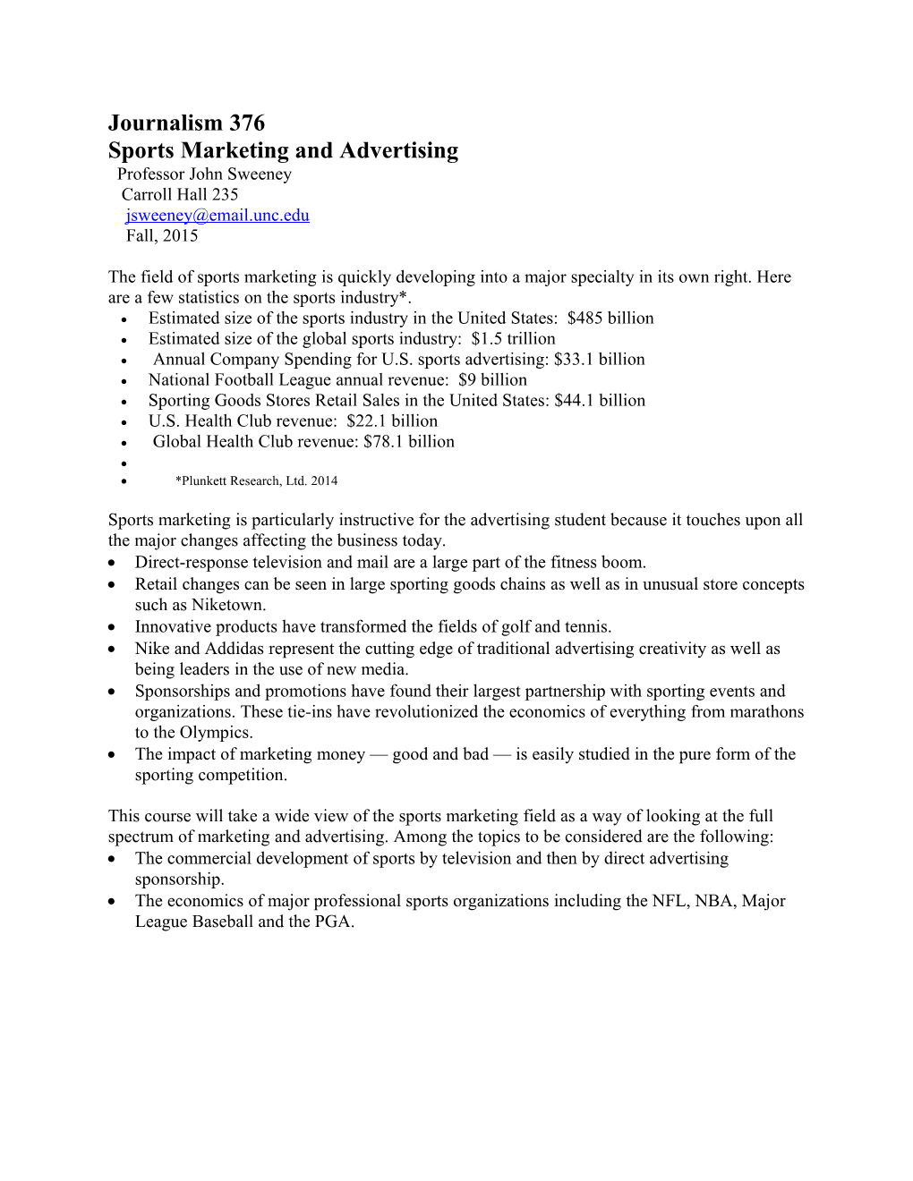 Sports Marketing and Advertising