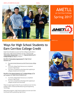 Ametll at Cerritos College Issue 3 1