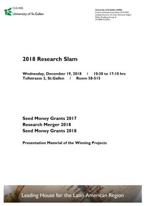 2018 Research Slam