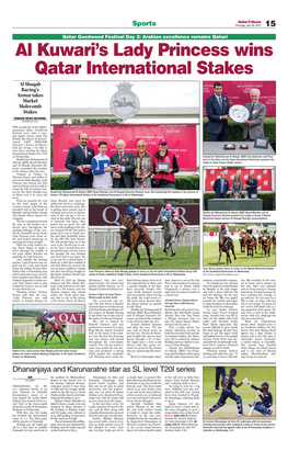 Al Kuwari's Lady Princess Wins Qatar International Stakes