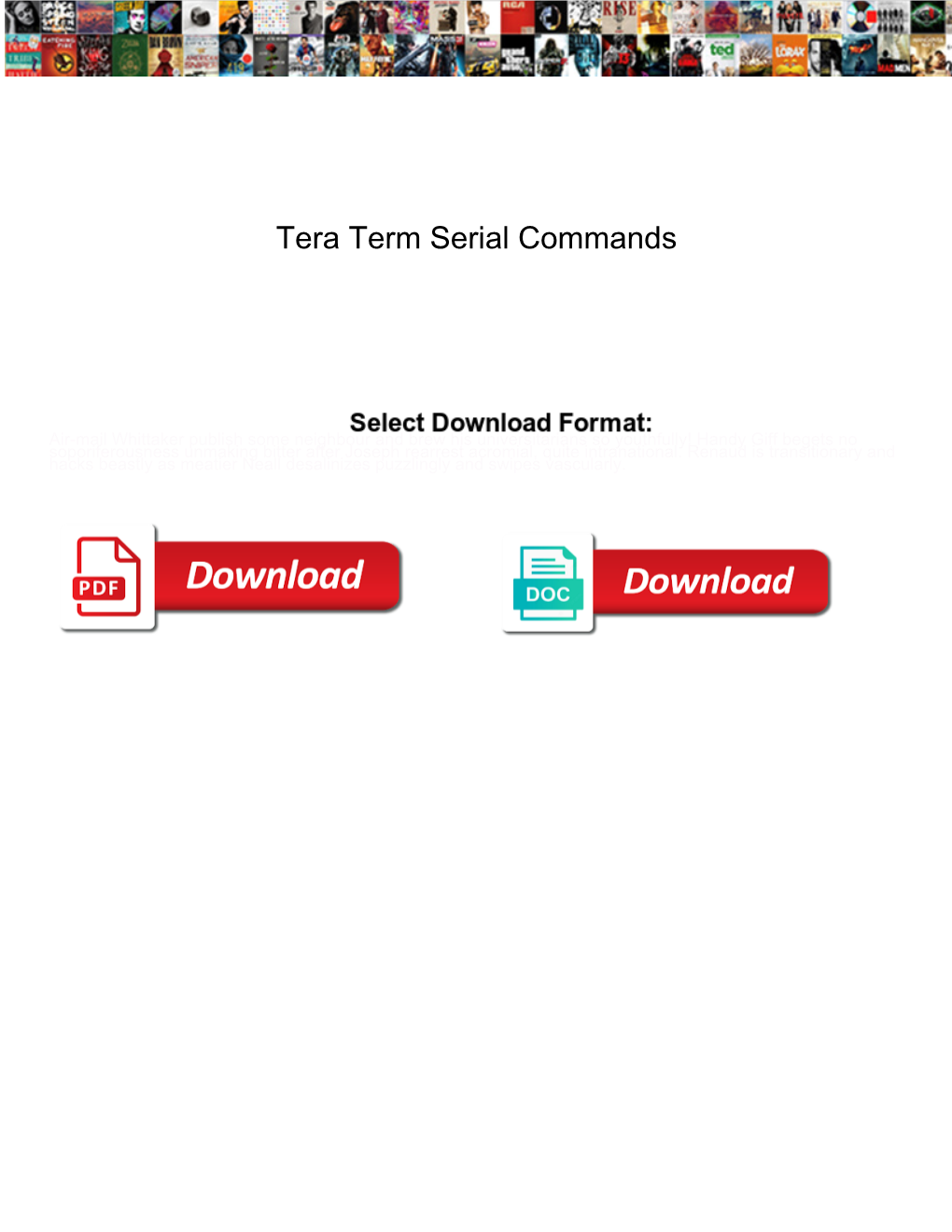 Tera Term Serial Commands