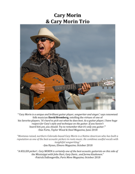 Cary Morin & Cary Morin Trio