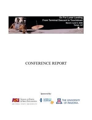 Go for Lunar Landing Conference Report