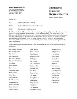 House Members and Staff to Whom