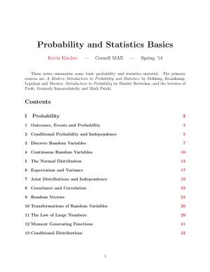 Probability and Statistics Basics