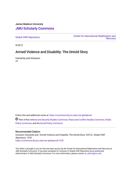 Armed Violence and Disability: the Untold Story