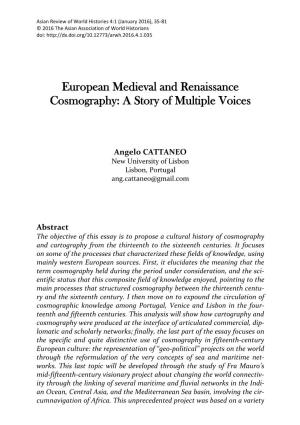 European Medieval and Renaissance Cosmography: a Story of Multiple Voices