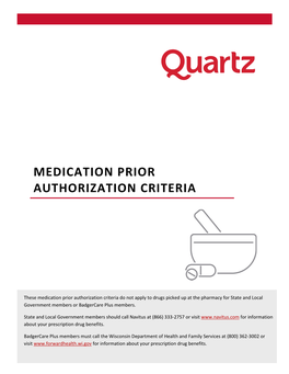 Medication Prior Authorization Criteria
