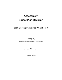 Custer Gallatin NF Assessment