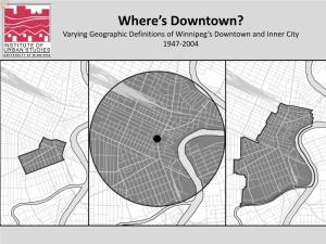 Varying Geographic Definitions of Winnipeg's Downtown