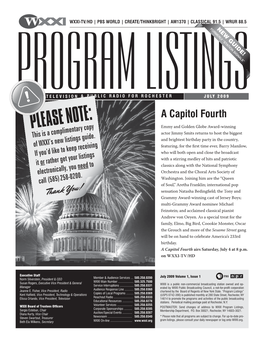Program Listings for July 2009