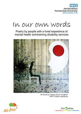 In Our Own Words Poetry by People with a Lived Experience of Mental Health and Learning Disability Services