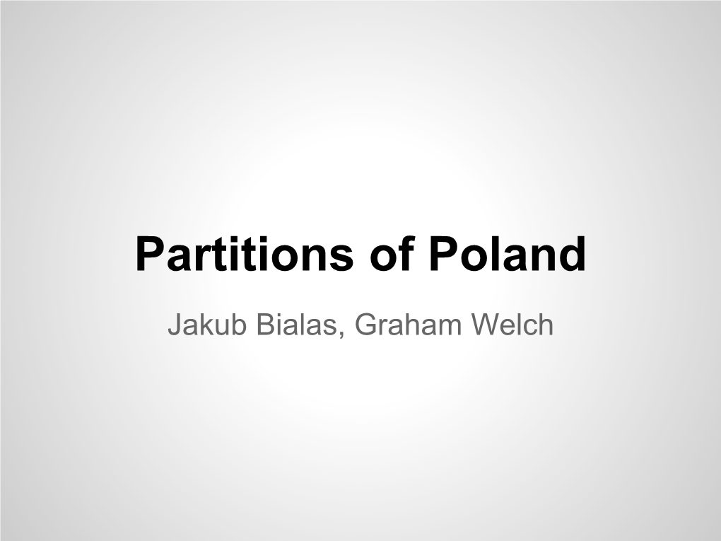 Partitions of Poland