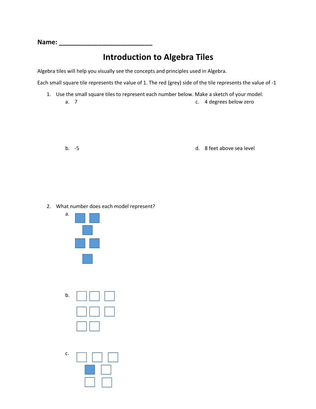 Algebra Tile Demo