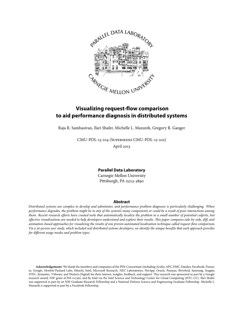 Visualizing Request-Flow Comparison to Aid Performance Diagnosis in Distributed Systems