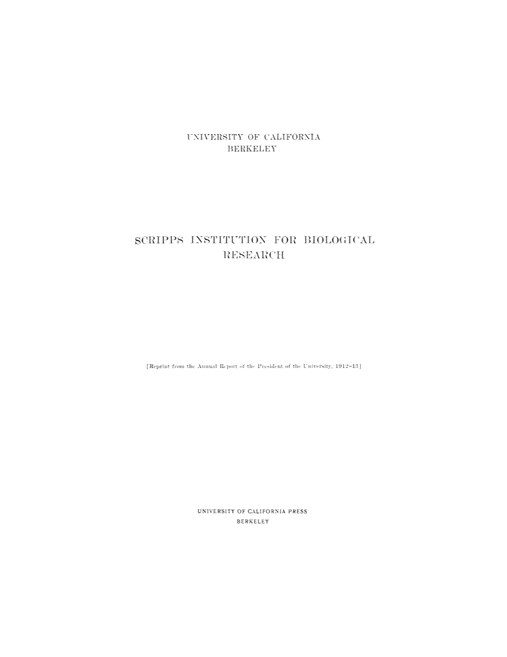 Scripps Institution for Biological Research [1912