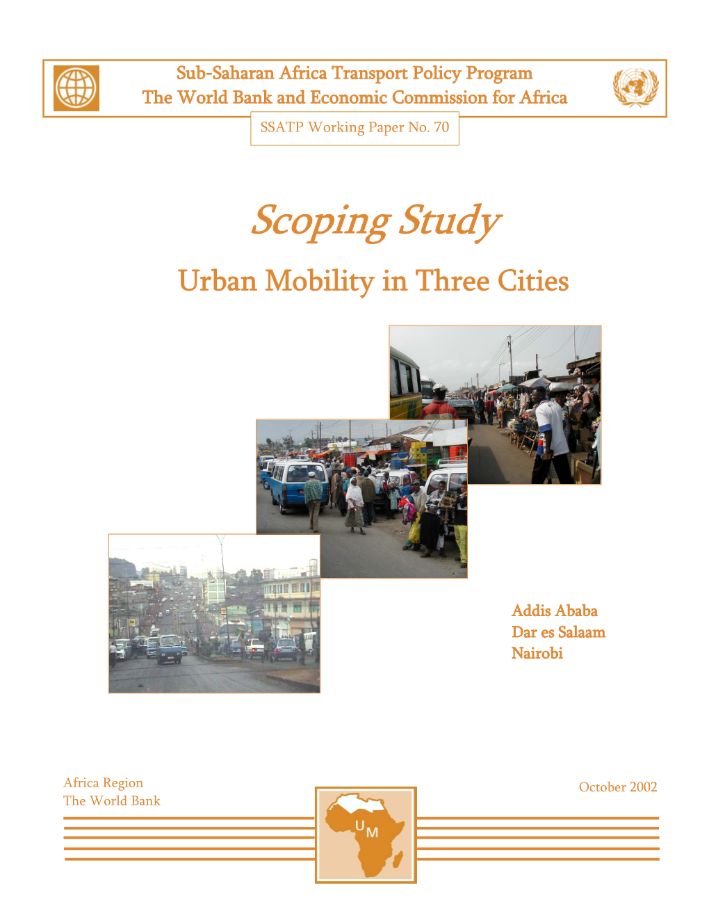 Scoping Study – Urban Mobility in Three Cities