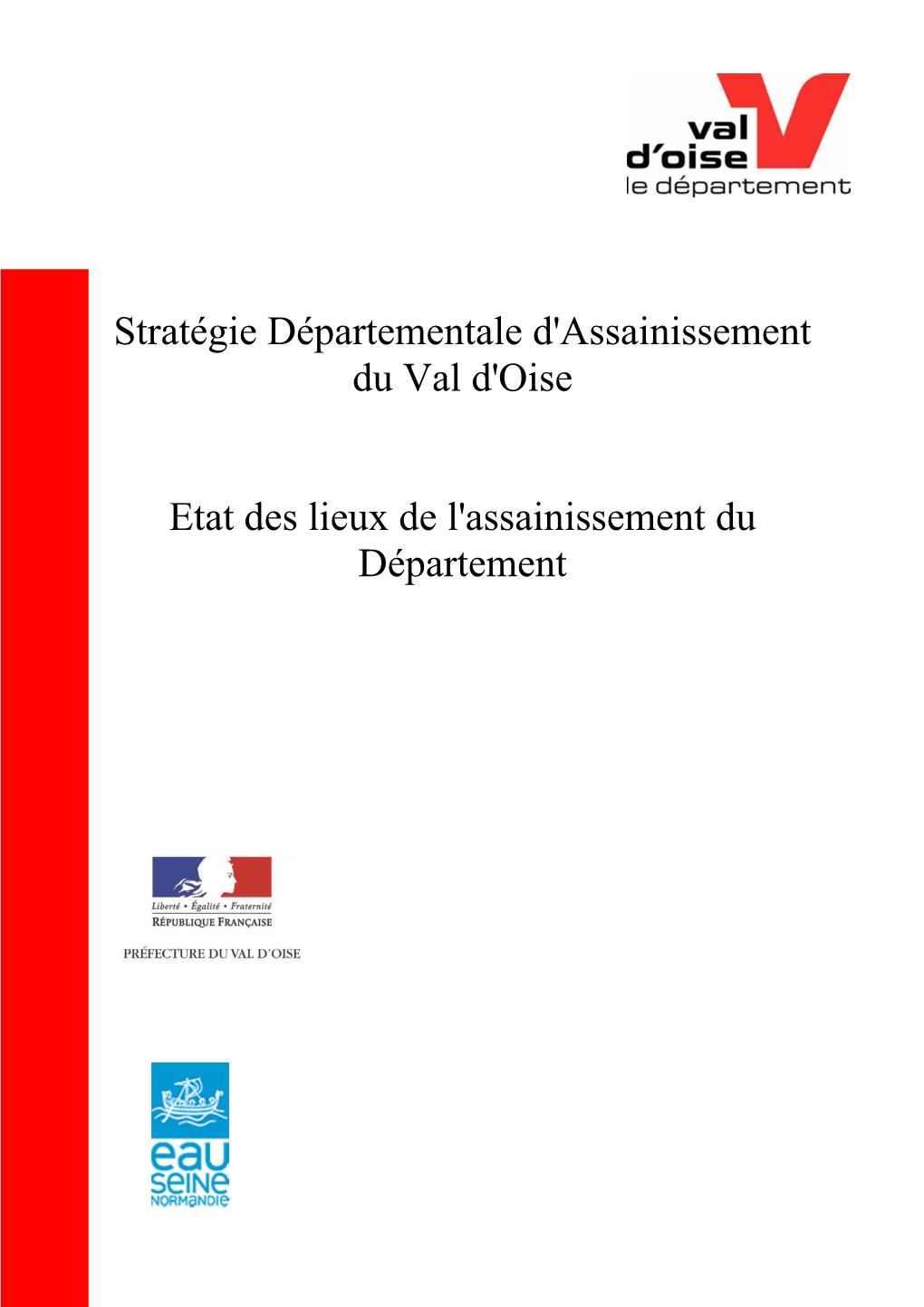 Stratégie Départementale D'assainissement Du Val D'oise Etat