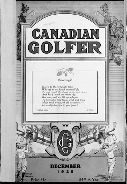 Canadian Golfer, December, 1928