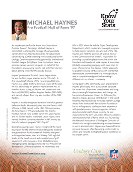 MICHAEL HAYNES Pro Football Hall of Fame ‘97