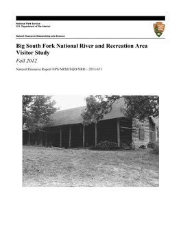 Big South Fork National River and Recreation Area Visitor Study Fall 2012