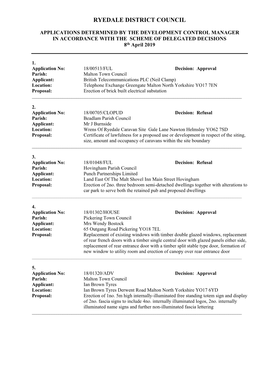 Delegated List , Item 61. PDF 77 KB