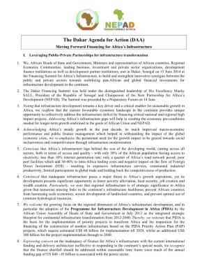 The Dakar Agenda for Action (DAA)