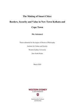 The Making of Smart Cities: Borders, Security and Value in New Town