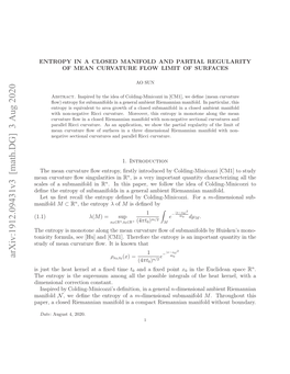 Arxiv:1912.09431V3 [Math.DG]