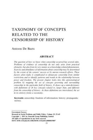 Censorship and History Since 1945