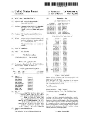 (12) United States Patent (10) Patent No.: US 9,509,148 B2 Kako Et Al