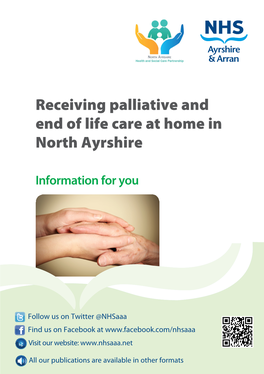 Receiving Palliative and End of Life Care at Home in North Ayrshire