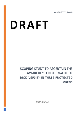 Scoping Study to Ascertain the Awareness on the Value of Biodiversity in Three Protected Areas