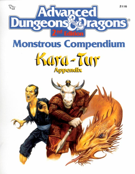 Monstrous Compendium: Kara-Tur Appendix
