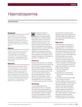 Haematospermia