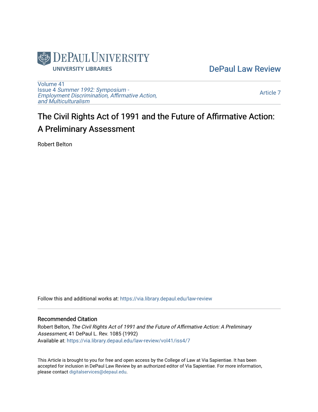 the-civil-rights-act-of-1991-and-the-future-of-affirmative-action-a