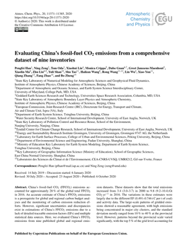 Evaluating China's Fossil-Fuel CO2 Emissions from a Comprehensive
