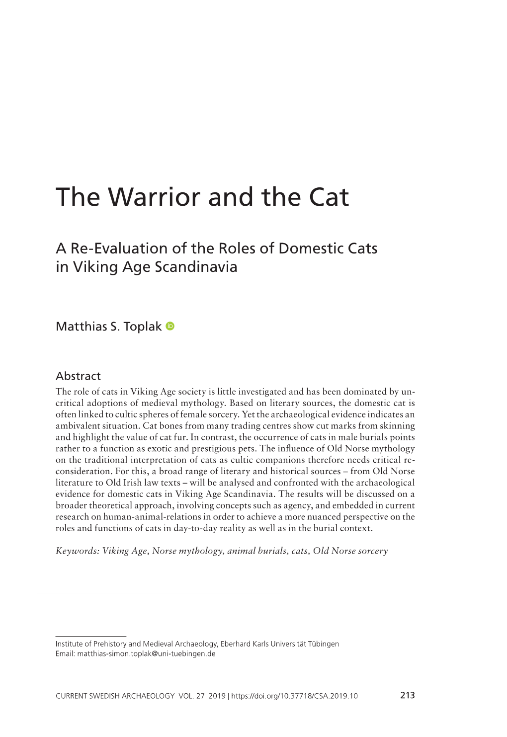 The Warrior and the Cat