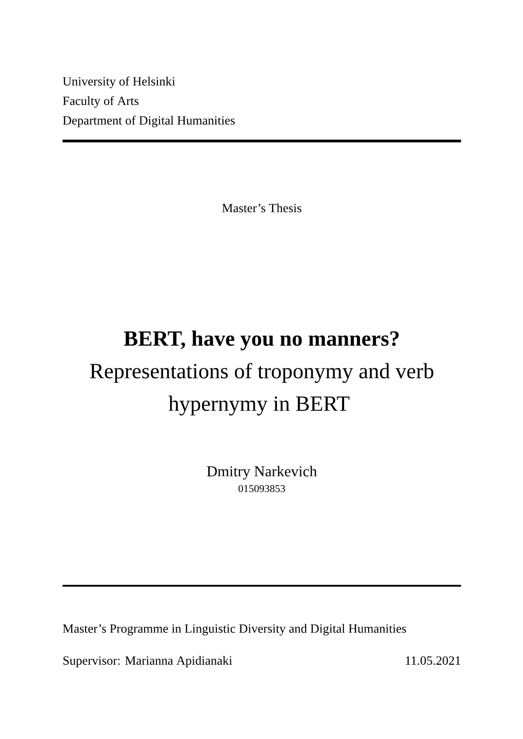 Representations of Troponymy and Verb Hypernymy in BERT